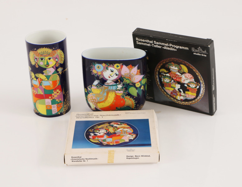 Porslin 4 delar, Björn Wiinblad, Rosenthal, Studio Linie