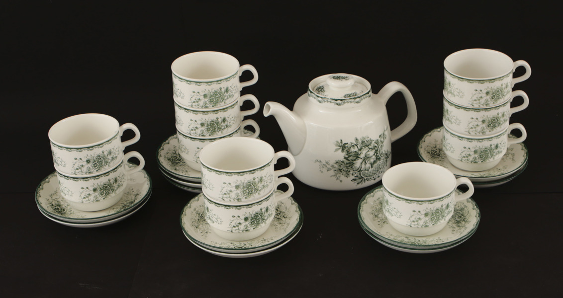 Teservisdelar, "Grön Anna", Rörstrand