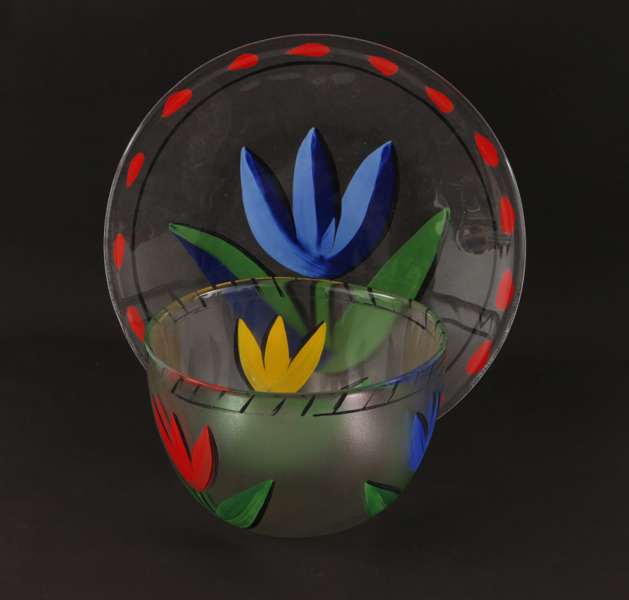 Glas 2 delar, "Tulpan", Ulrica Hydman Vallien för Kosta Boda