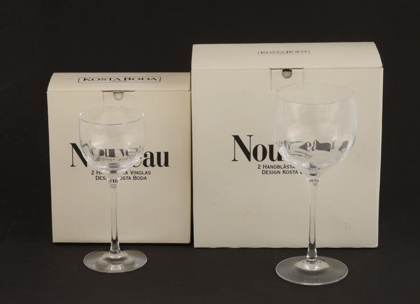 Glasservisdelar 28st, "Nouveau", Bertil Vallien för Kosta Boda