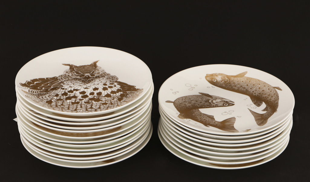 Tallrikar 23st, "Arter i fara", Paul Hoff för Gustavsberg