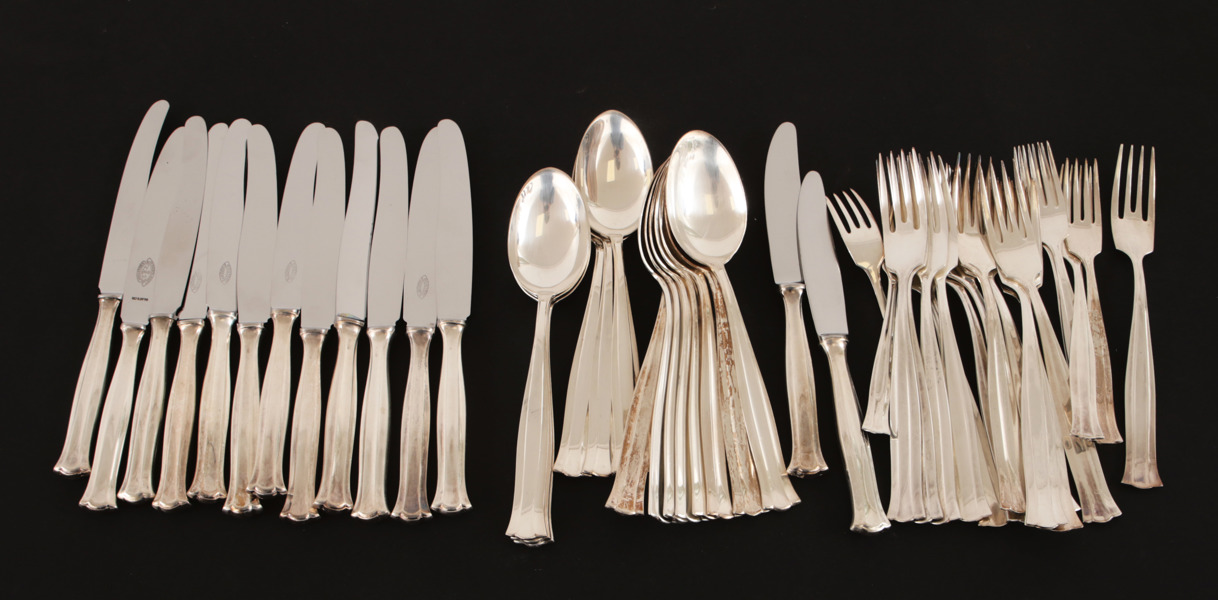 Bestickuppsättning, "Birgitta", nysilver