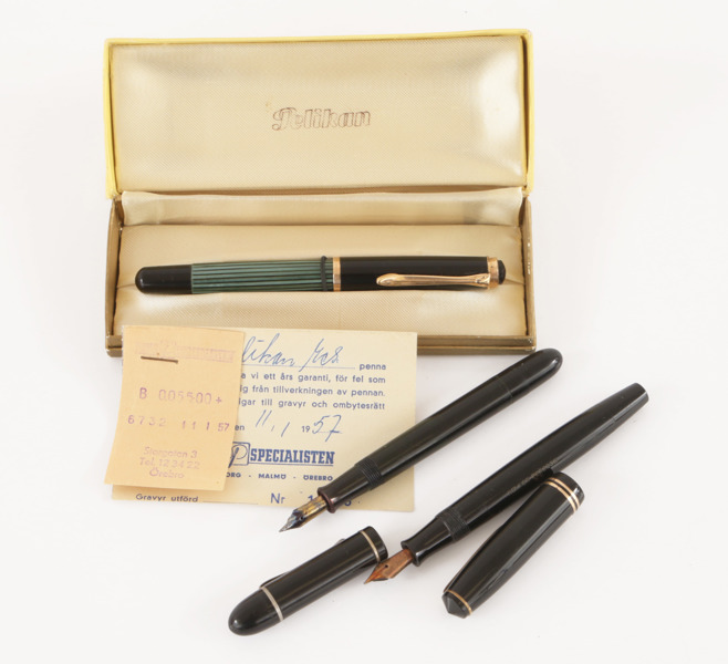 Reservoarpennor 3st, med spets av 14k