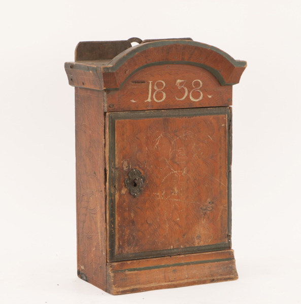 Väggskåp, allmoge, daterat 1838