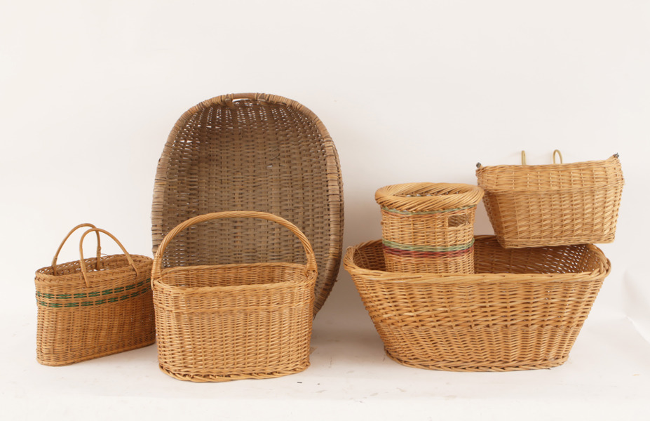 Flätade korgar 6st