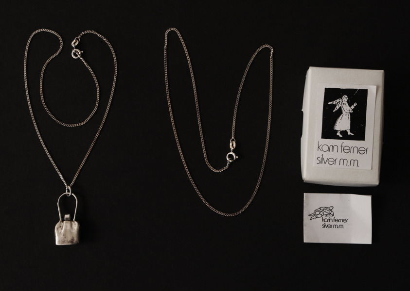 Halsband med hänge, sterlingsilver, Karin Ferner, Falun 