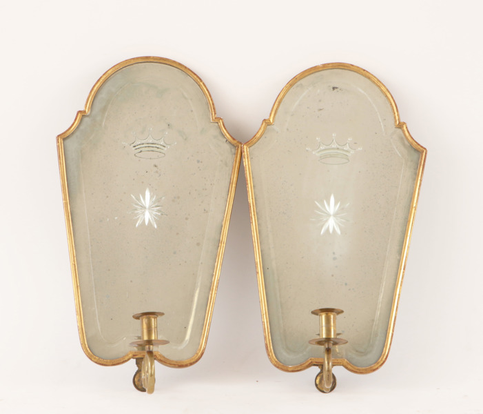 Spegellampetter ett par, barockstil, 1900-tal