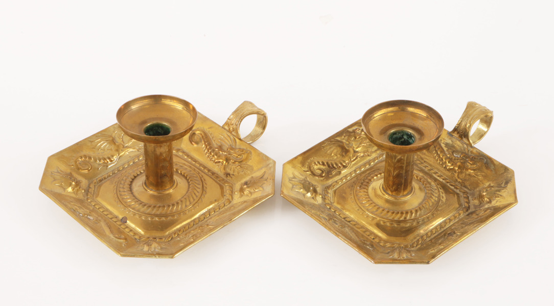 Nattljusstakar ett par, 1800-tal