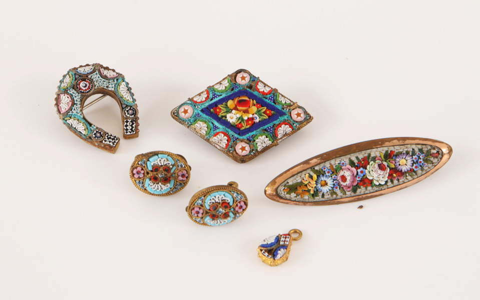 Smycken 6 delar, med mikromosaik