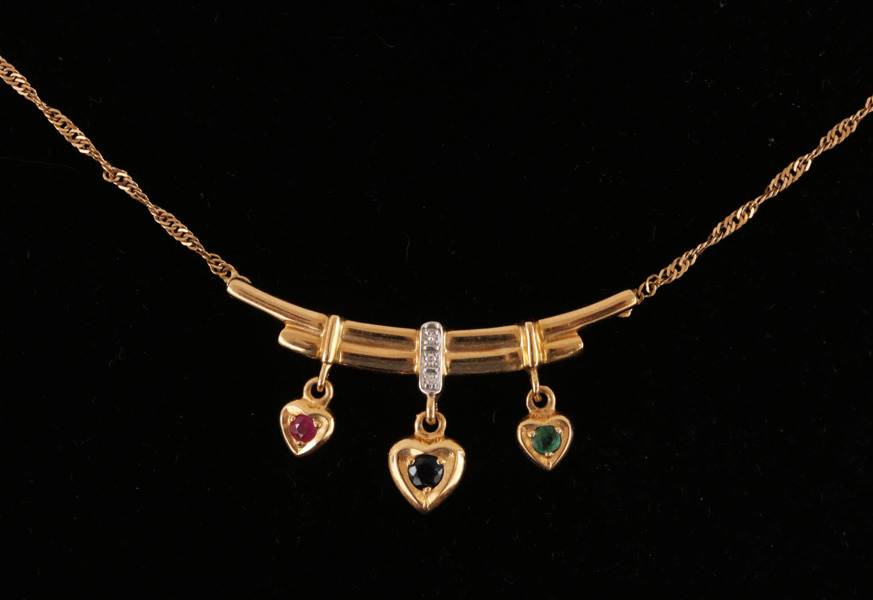 Halsband med hänge, 18k