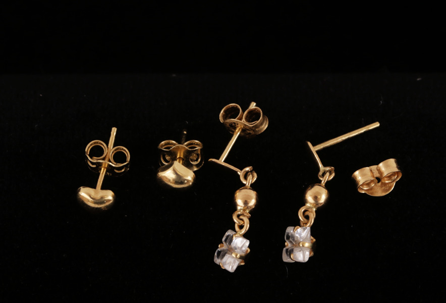 Örhängen 2 par, 18k