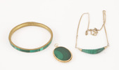 Malakitsmycken 3 delar