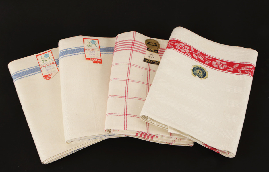 Oklippta handdukar i hellinne 4 längder, bl.a. Dalsjöfors