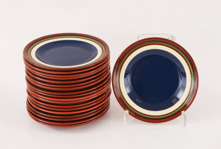 Förrättstallrikar 19st, "Allmoge", Nittsjö