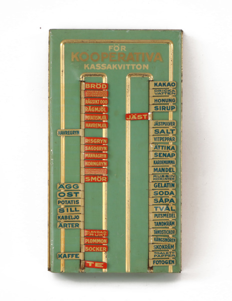 Kassakvittolåda, Kooperativa, 1900-talets första hälft