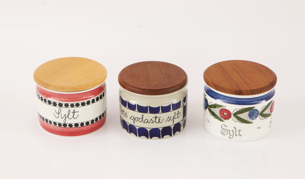 Burkar med lock 3st, Rörstrand