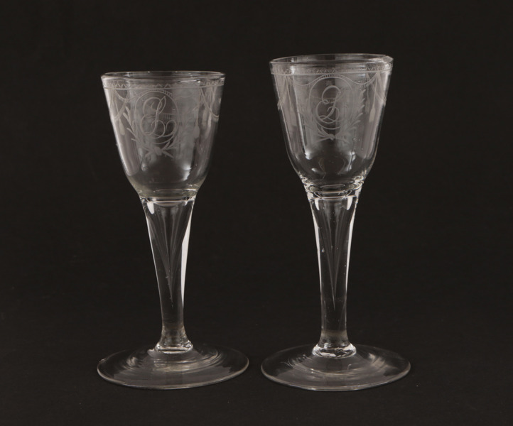 Vinglas ett par, 17/1800-tal