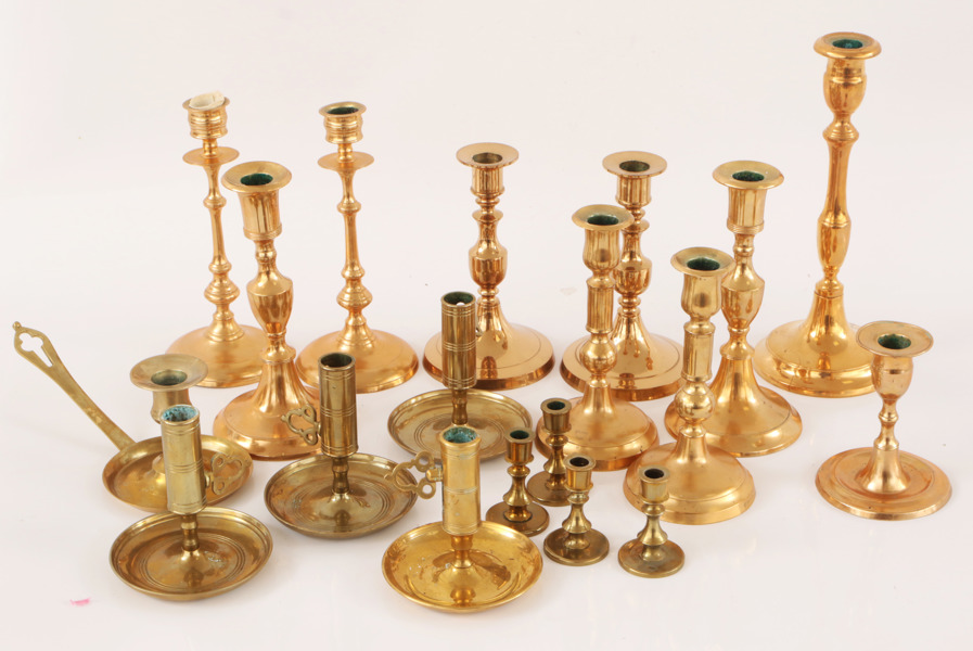 Ljusstakar 19st, bl.a. Skultuna