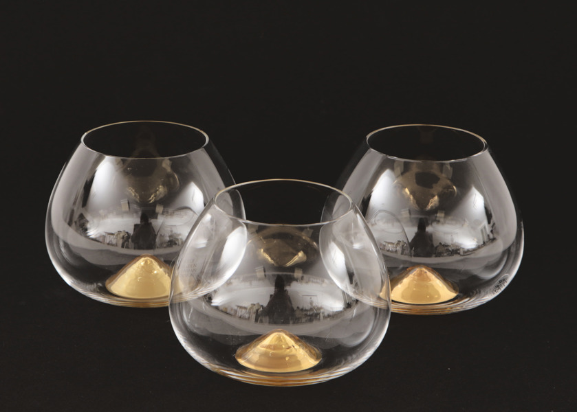 Konjaksglas 3st, Ingegerd Råman för Skruf