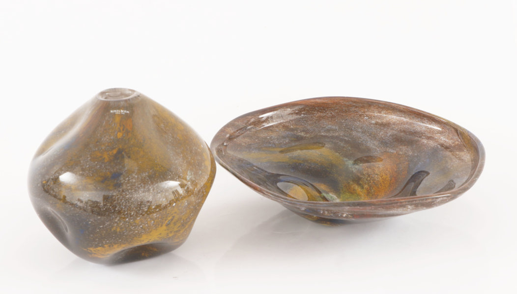 Konstglas 2 delar, Monica Backström för Kosta Boda