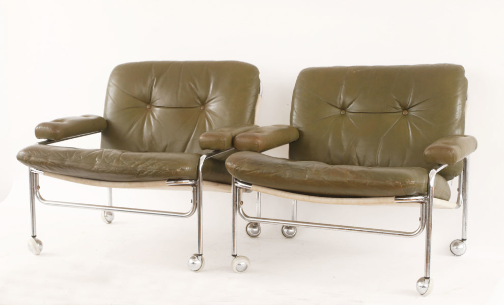 Fåtöljer ett par, "Lovisa", Pethrus Lindlöf, AB Lindlöfs Möbler