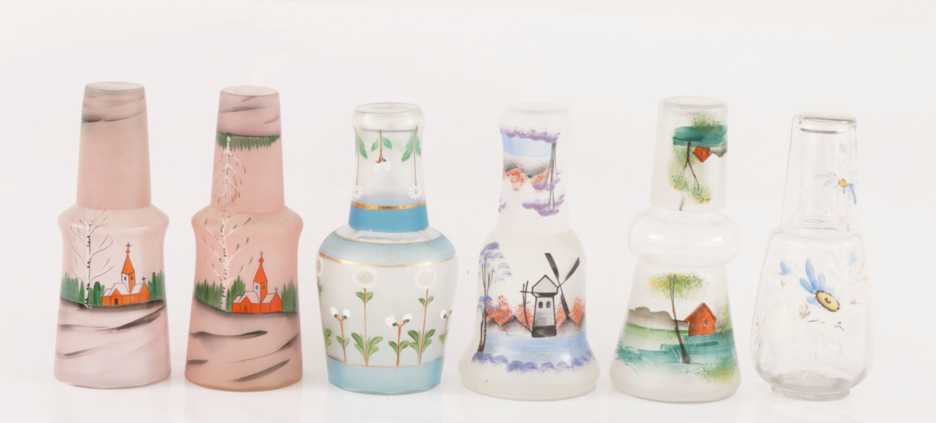 Vattenkaraffer 6st, omkring år 1900