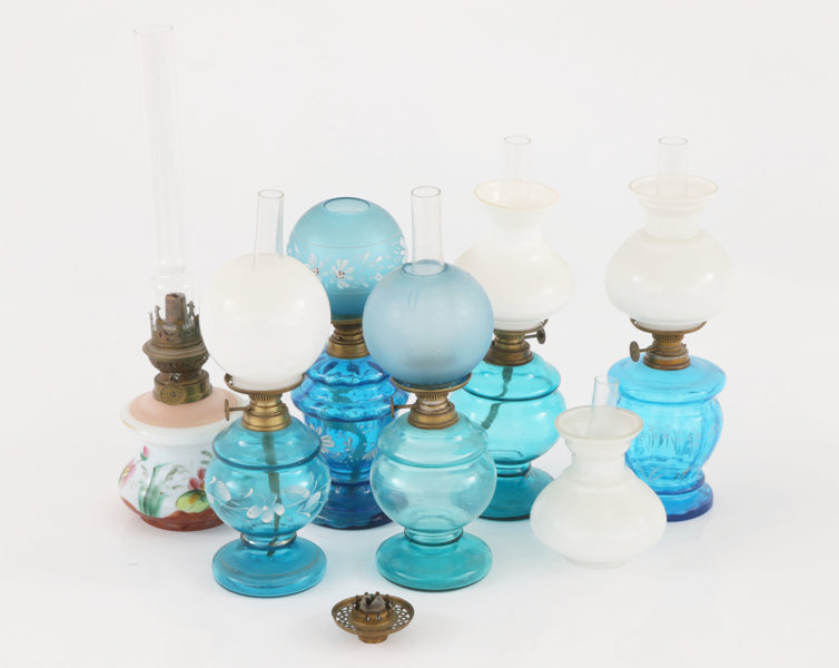 Bordsfotogenlampor 6st, tidigt 1900-tal