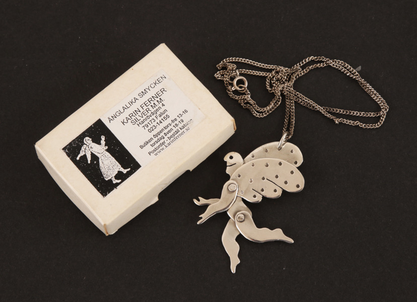 Halsband med hänge, sterlingsilver, Karin Ferner, Falun, 1996