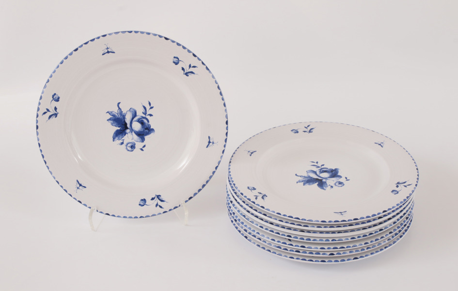 Mattallrikar 8st, "Clara-Fina", Ingela Westergaard för Nittsjö