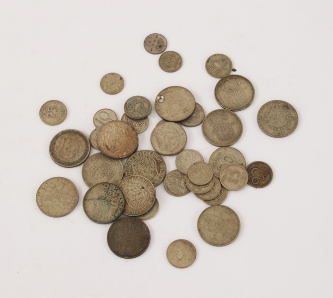 Parti svenska silvermynt