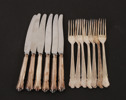 Smörgåsbestick 13 delar, silver, "Chippendale", GAB, Stockholm