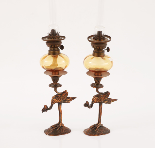 Bordsfotogenlampor 2st, 1900-tal