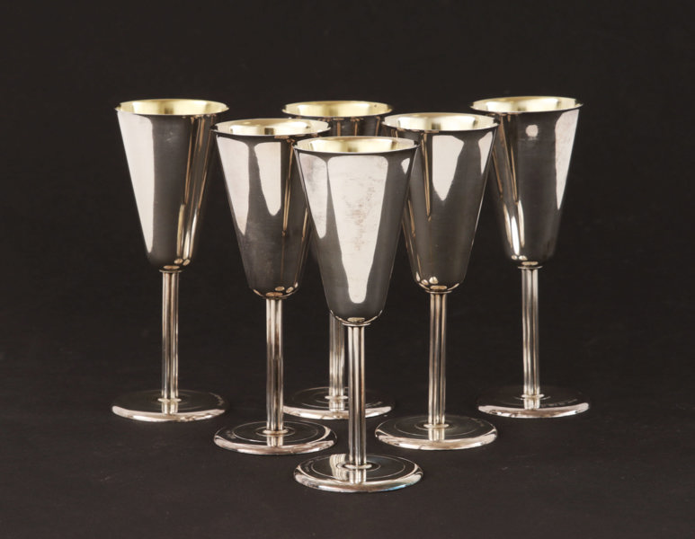  Kalkar 6st, sterlingsilver, C.G.Hallberg, 1961
