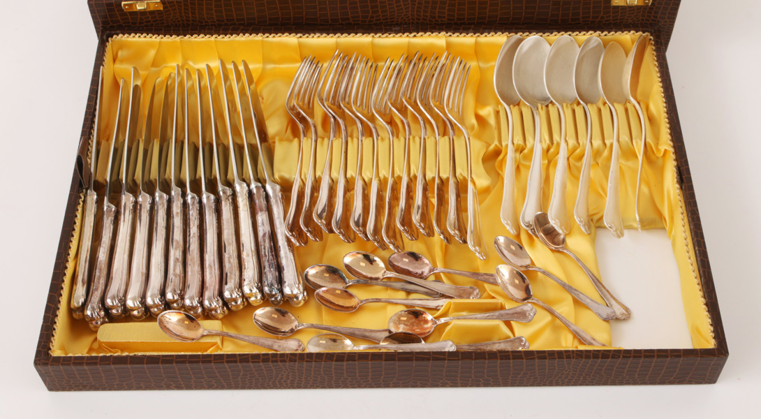 Bestickservisdelar 42st, silver, "Symfoni", Mema