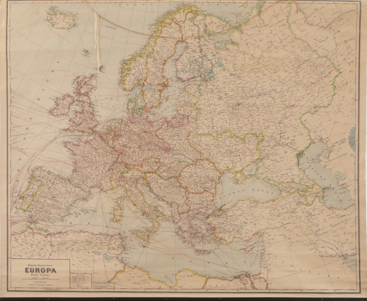 Europakarta, Bonniers Förlag, omkring 1900-talets mitt
