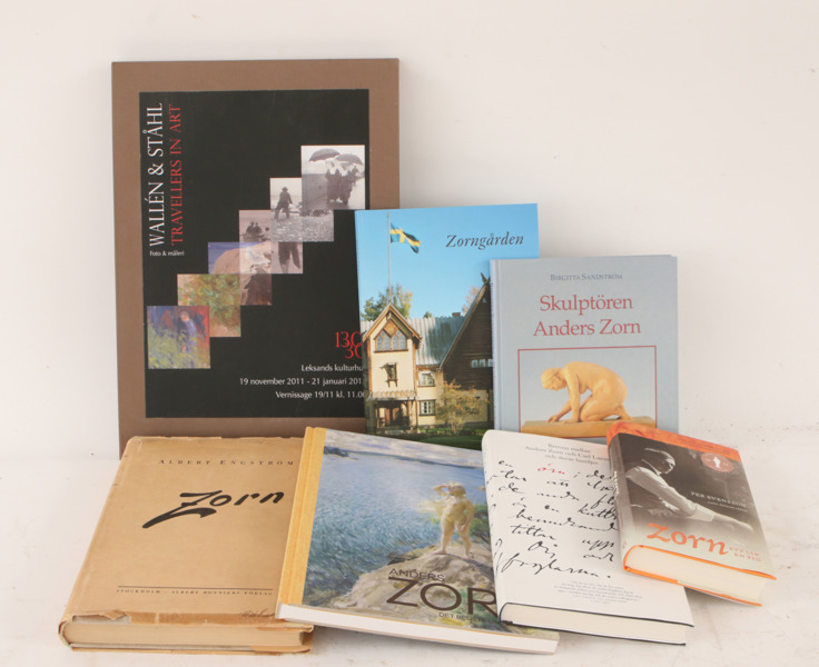 Böcker 7st, mestadels rörande Zorn