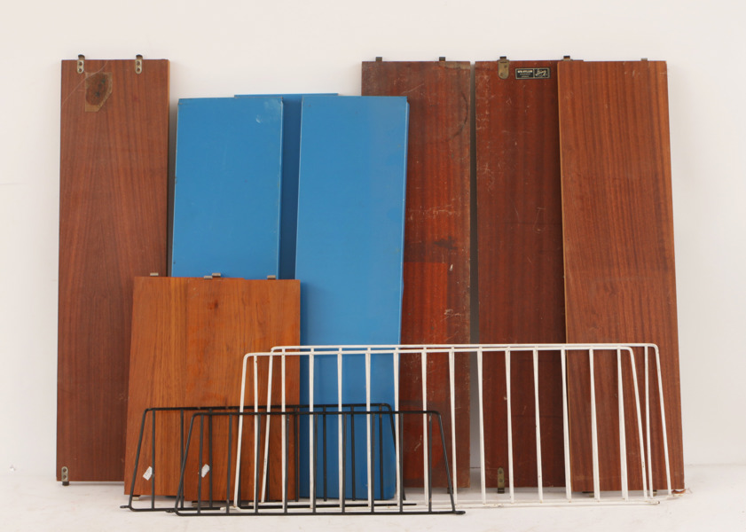 Delar till vägghyllor, bl.a. String, 1950/60-tal