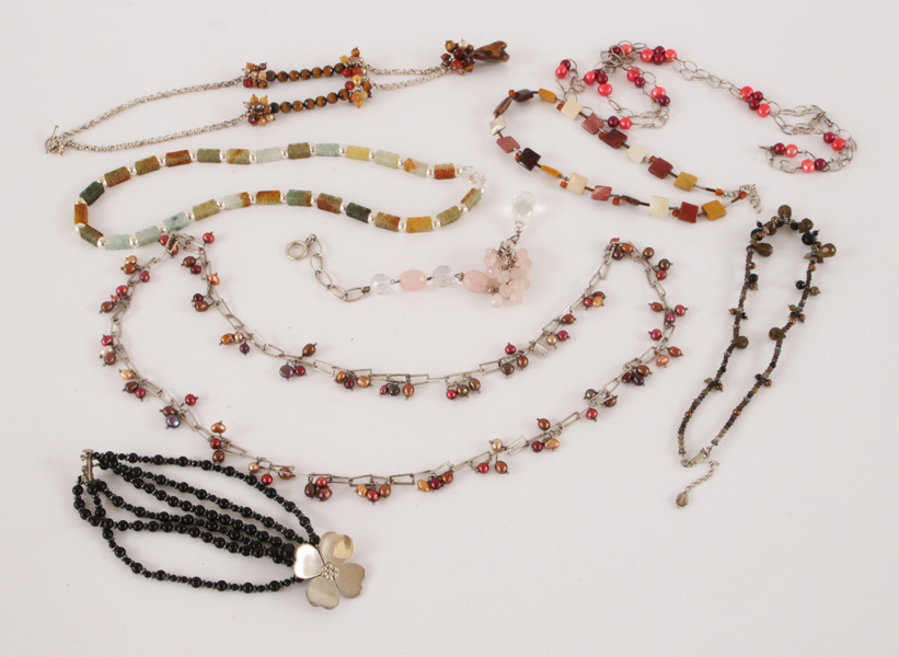 Smycken 8 delar, bl.a. silver