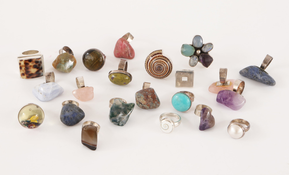 Ringar 22st, silver/sterlingsilver