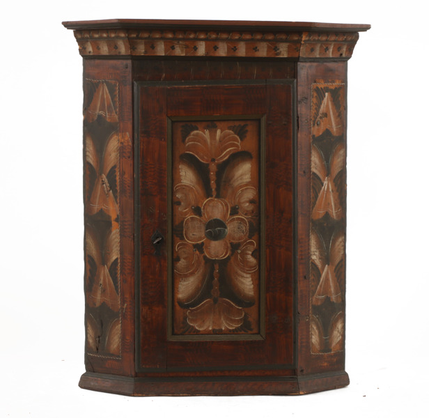 Vägghörnskåp, allmoge, Dalarna, omkring år 1800