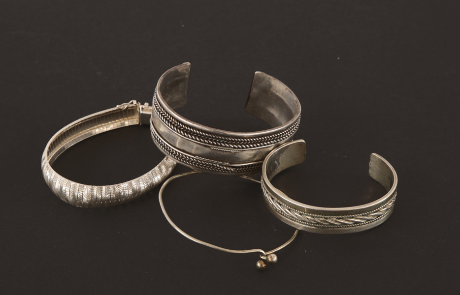 Armband och armringar 4st, silver