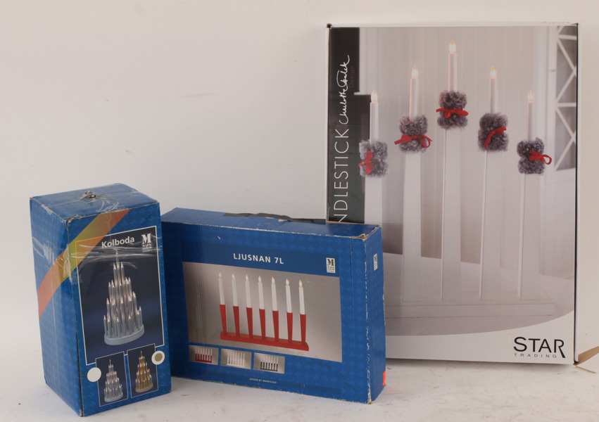 Elljusstakar 3st, Markslöjd samt Star Trading