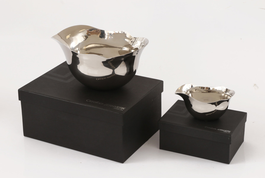 Skålar 2st, Gunnar Cyrén för Orrefors Jernverk