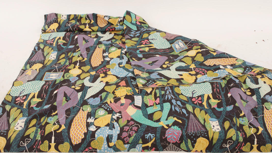 Textil, "Melodi", NK:s textilkammare, ur "Triva"-serien, 1950/60-tal