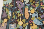 Textil, "Melodi", NK:s textilkammare, ur "Triva"-serien, 1950/60-tal