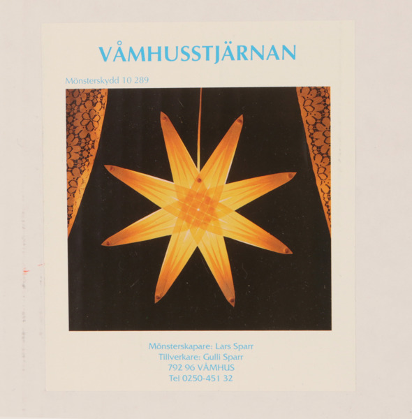 Julstjärna s.k. Våmhusstjärna