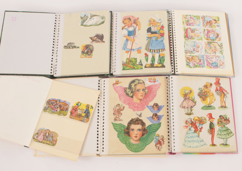 Album med bokmärken 6st, bl.a. 1900-talets första hälft