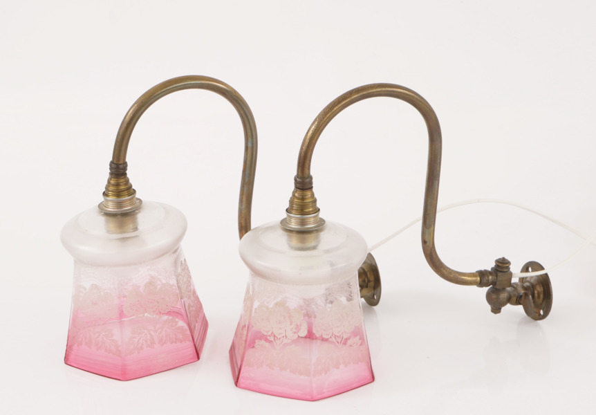 Vägglampor ett par, jugend, 1900-talets början