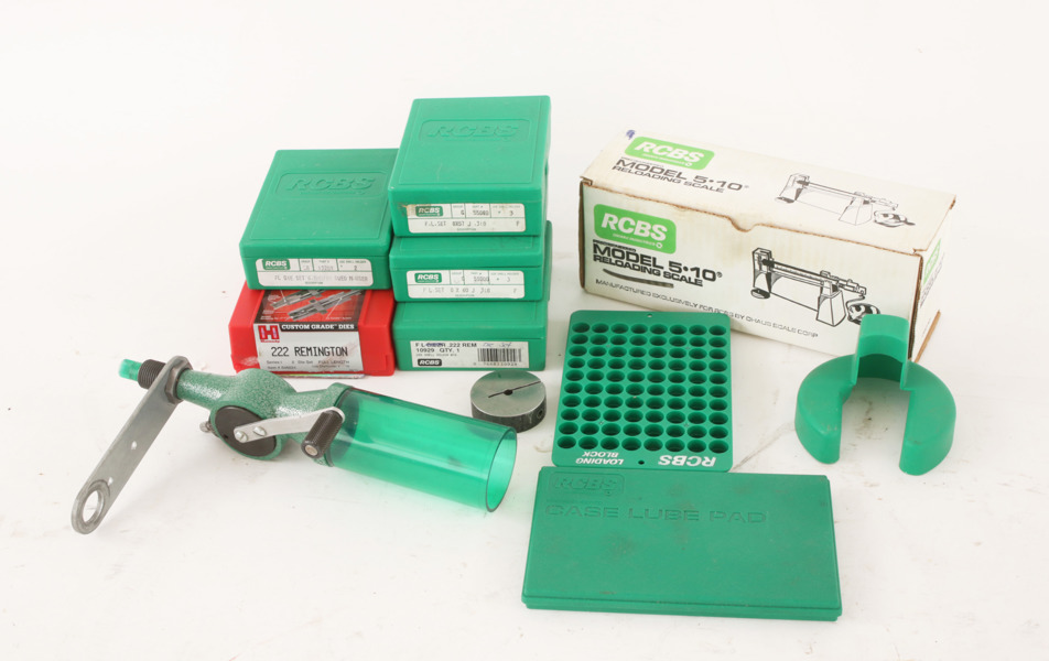 Tillbehör för patrontillverkning, bl.a. Omark Industries