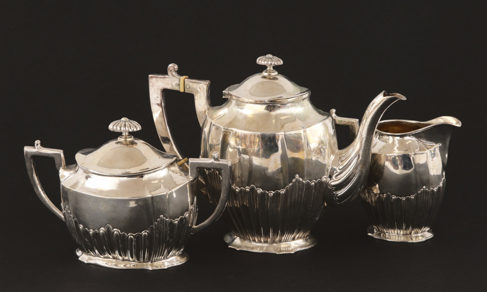 Kaffeservis 3 delar, silver, 1900-talets första hälft